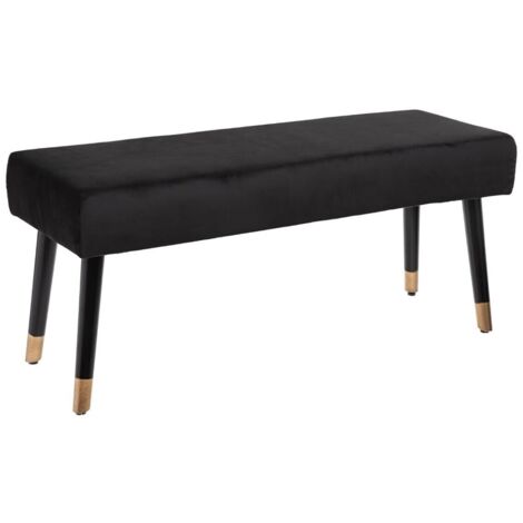 Panchina in velluto nero salome 100x35cm - Atmosphera créateur d'intérieur