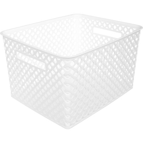 Cestino in plastica 19l folk bianco - 5five