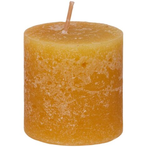 Set di 4 candele rustiche gialle 60g - Atmosphera créateur d'intérieur