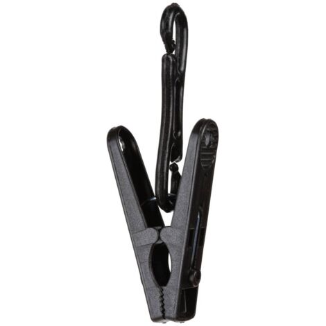 80 Mollette In Acciaio Inox Per Stendibiancheria, 5,5x2,3 Cm, Con Clip In PVC Antiscivolo, Per Vestiti E Alimenti, Colore Nero - 4