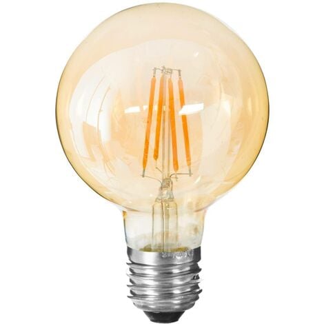 Lampadina vintage g125 60w globo spirale e27 filamento carbonio