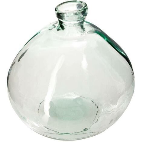 Vaso trasparente dame jeanne d33cm - vaso tondo in vetro riciclato  trasparente, dimensioni 33x33 cm - Atmosphera créateur