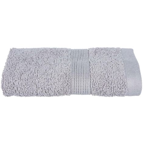 Asciugamano ospite Essentiel in cotone grigio tortora 30x50cm - Atmosphera créateur d'intérieur
