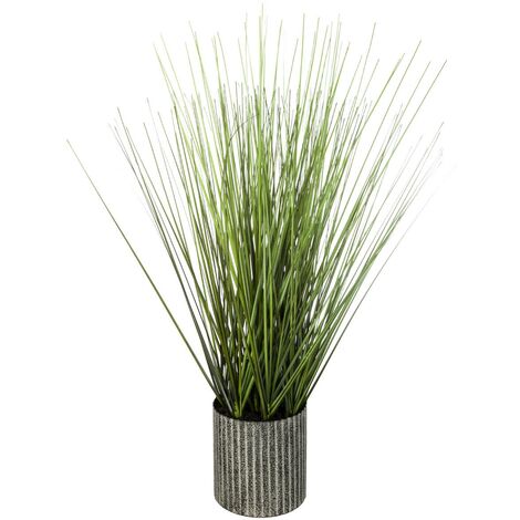 Vaso in metallo per erba artificiale H45cm - Atmosphera créateur d'intérieur