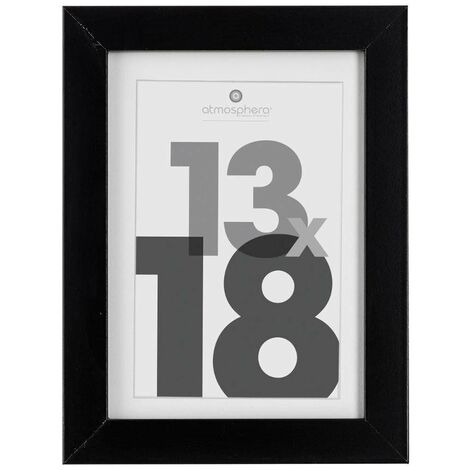 Portafoto in legno Eva nero 13x18cm - Atmosphera créateur d'intérieur