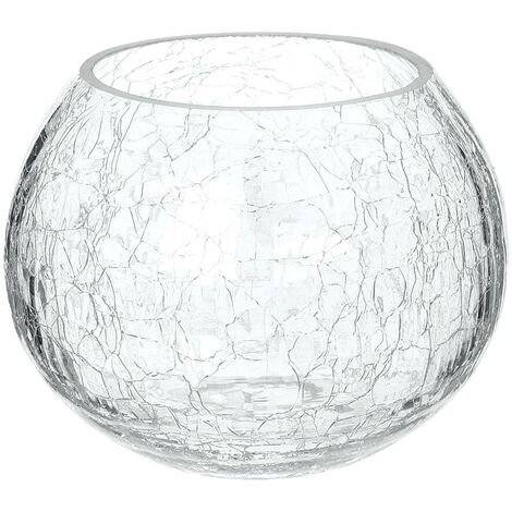 Vaso per candele in vetro crepato H10cm - Atmosphera créateur d'intérieur (1/4)