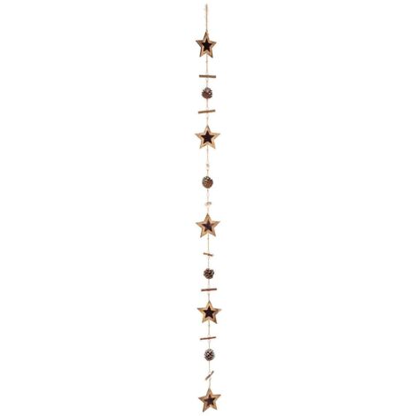 Corona di Natale in legno naturale - Feeric lights & christmas