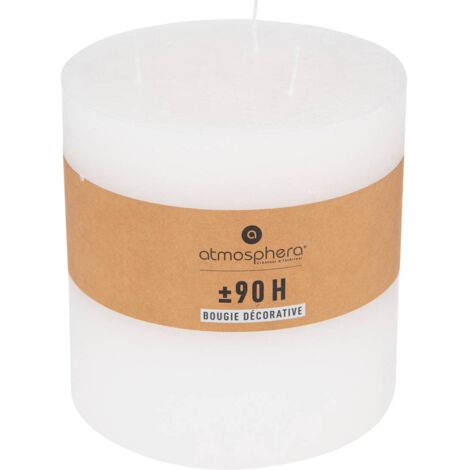 Candela rustica Olia 3 stoppini bianchi 1,9 kg - Atmosphera créateur d'intérieur