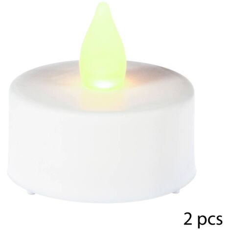 Set di 2 tea light a LED 3,8x3,7cm bianco - Atmosphera créateur d'intérieur (1/2)