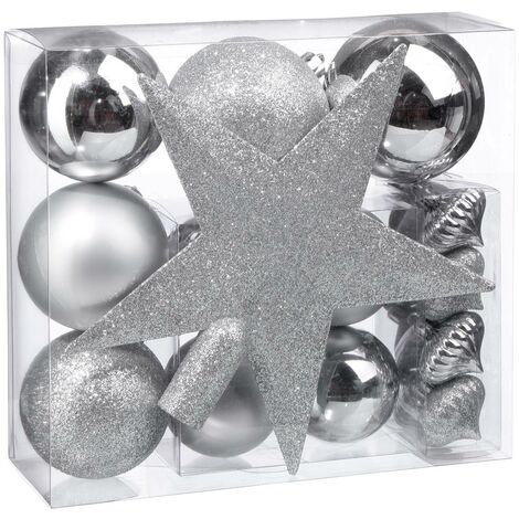 Kit albero di Natale Colorama de Noël 18 pezzi in argento - Feeric lights & christmas
