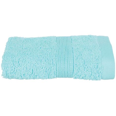 Asciugamano ospite Praia in cotone blu turchese 30x50cm - Atmosphera créateur d'intérieur