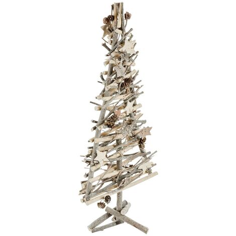 Abete con rami e stelle in legno 57 cm - Feeric lights & christmas (1/2)