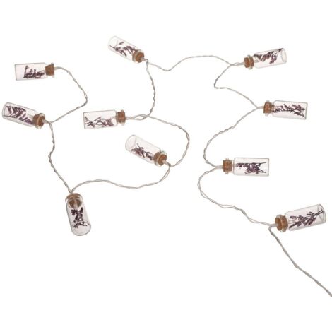 Ghirlanda led 10 fiori viola a batteria l165cm - Atmosphera créateur d'intérieur