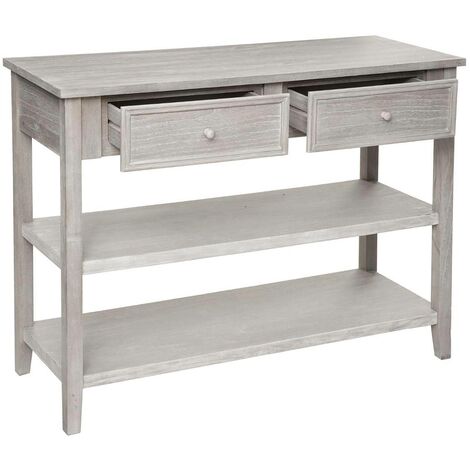 Atmosphera Consolle Naomi A 2 Cassetti - Legno E Metallo - Lunghezza 110 Cm