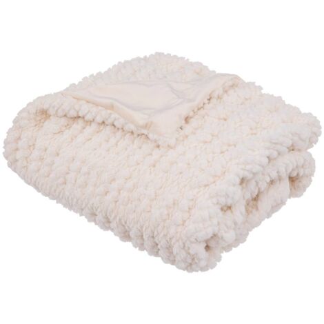 Amago Coperta, Effetto Cashmere, 220 x 240 cm - Bianco Lana