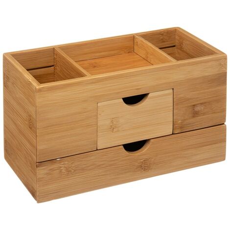 Organizzatore a 2 cassetti e 3 scomparti in bambù - 5five (1/4)