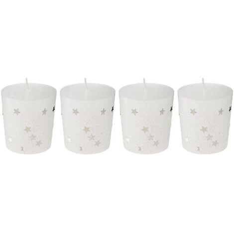 Set di 4 candele votive 48 gr bianco - Feeric lights & christmas (1/5)