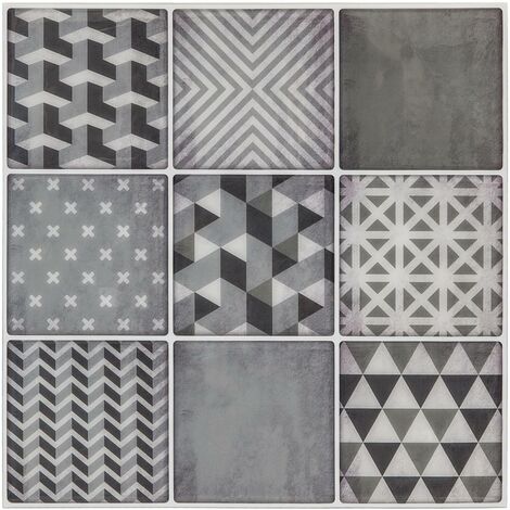 Set di 2 adesivi per piastrelle - Rotondo grigio - Atmosphera créateur  d'intérieur
