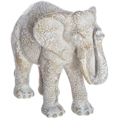Elefante enzo h.15cm in resina bianca - Atmosphera créateur d'intérieur