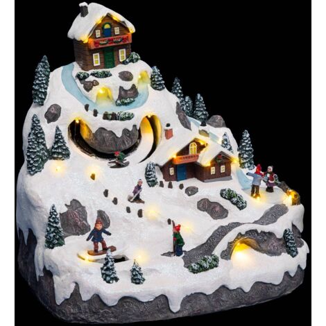 Villaggio turistico musicale illuminato a 18 led - Feeric lights & christmas