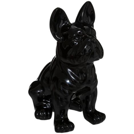 Buldog eden h.22cm in ceramica nera - Atmosphera créateur d'intérieur