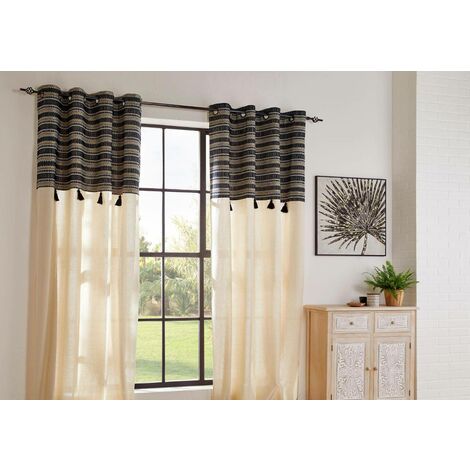 Tenda Panama ATMOSPHERA Colore Giallo Senape - 140x260 Cm - Tessuto Leggero Per Finestre E Separé