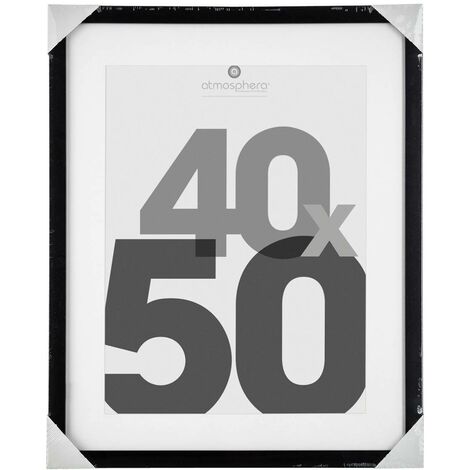 Portafoto in legno eva nero 40x50cm - cornice nera 1 foto, cornice in mdf,  vetro, dimensioni 40x50