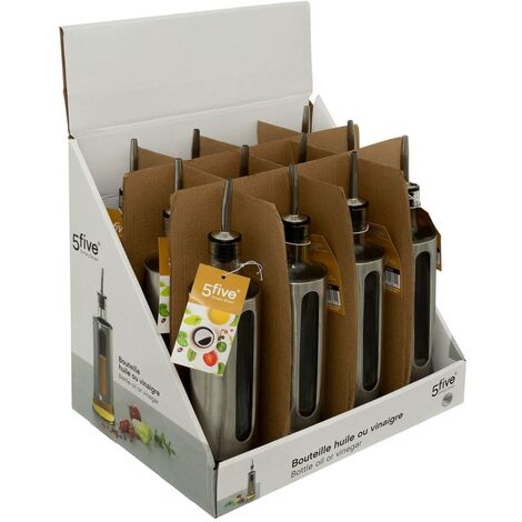 5five Simply Smart – Set Di 2 Bottiglie In Metallo Da 0,5L Per Olio E Aceto - 4