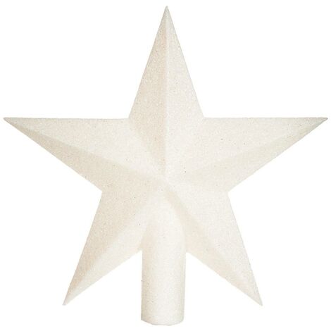 Stemma a stella glitterato 22 cm bianco - Feeric lights & christmas
