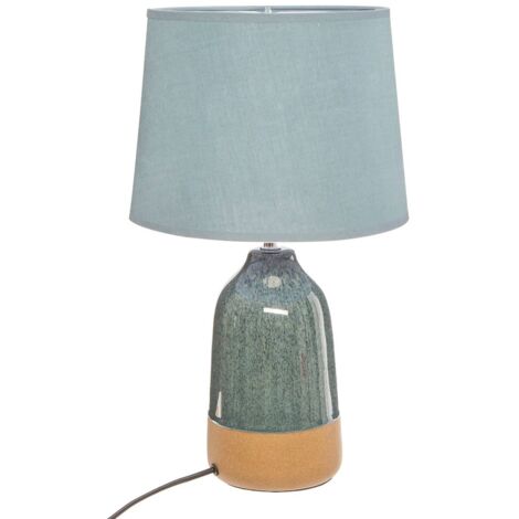 Lampada Pietra in ceramica blu H43cm - Atmosphera créateur d'intérieur (1/3)