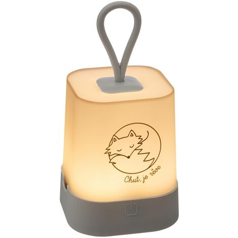 Luce notturna in silicone a batteria alta 16 cm con maniglia - Atmosphera créateur d'intérieur