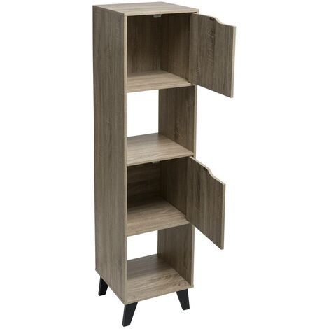 5five - appendiabiti ceda effetto rovere naturale nero | Leroy Merlin