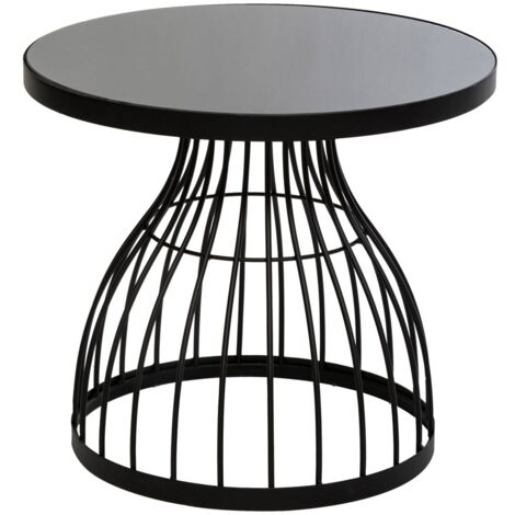 Atmosphera - Tavolino chamlo nero d38cm | Leroy Merlin