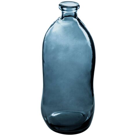 Vaso Uly in vetro riciclato blu tempesta H73cm - Atmosphera créateur d'intérieur