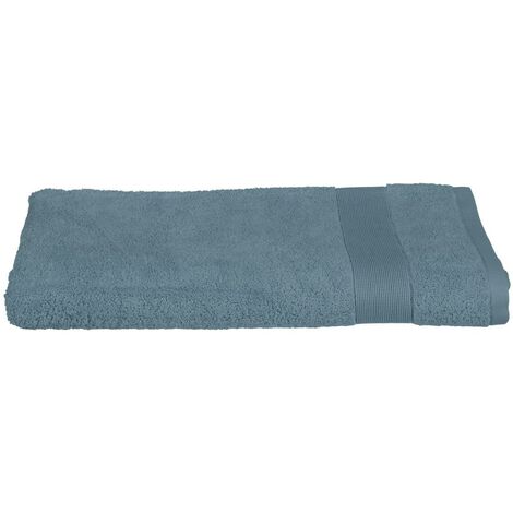 Lenzuolo da bagno Praia in cotone blu tempesta 100x150cm - Atmosphera créateur d'intérieur