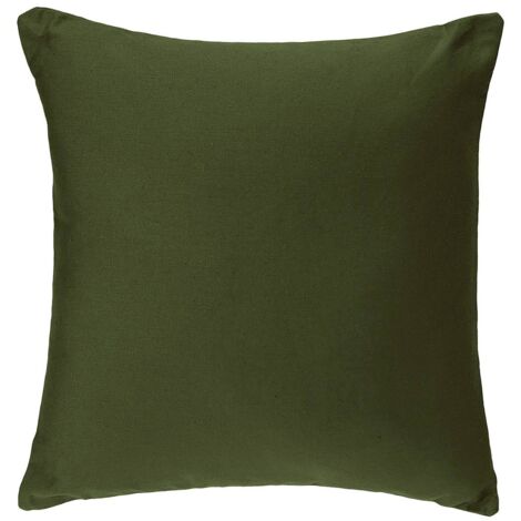 Copricuscino in cotone verde cachi 38x38cm - Atmosphera créateur d'intérieur