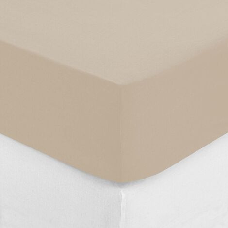 Lenzuolo teso carina in cotone beige 160x200cm - Atmosphera créateur d'intérieur