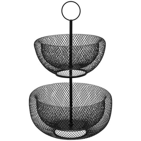 Cestino in metallo a 2 livelli 24 29cm mesh - 5five