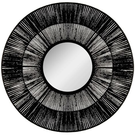 Specchio in metallo nero Joe D45cm - Atmosphera créateur d'intérieur
