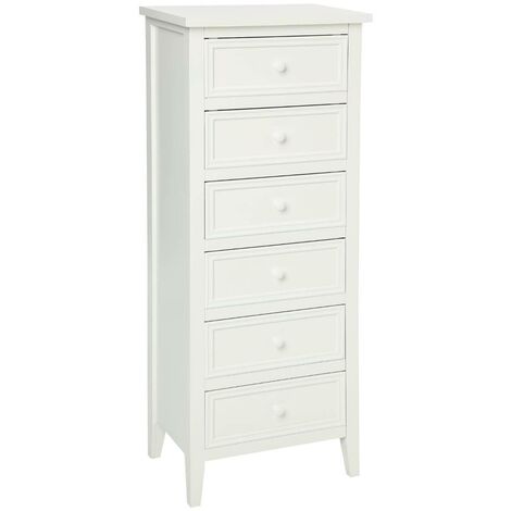 Chiffoniera bianca Charme 6 cassetti - Atmosphera créateur d'intérieur