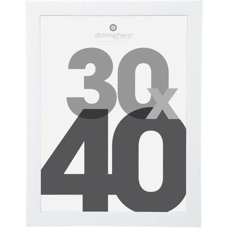 Cornice fotografica bianca lise 30x40cm - portafoto, bianco, ps, mdf e  vetro, dimensioni 35x45 cm - Atmosphera créateur
