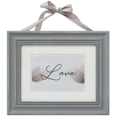 Portafoto in legno Ribbon 17x12cm - Grigio - Atmosphera créateur d'intérieur