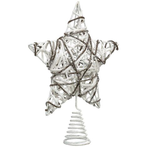 Cresta d abete Marron glacé in rattan H27cm - Feeric lights & christmas (1/2)