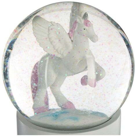Globo di neve unicorno grigio d10cm - diametro 10 cm - Atmosphera créateur d 'intérieur