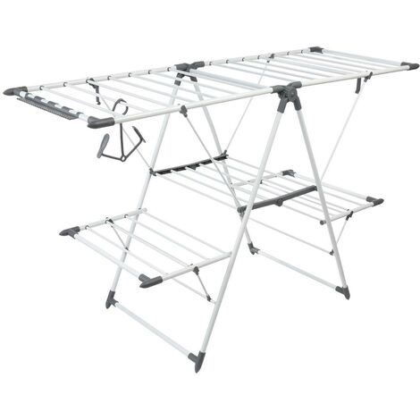 Stendibiancheria Pieghevole IBVIVIC - 130-200 Cm, Acciaio Inox, 20 Ganci - Foto 4