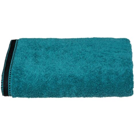 Lenzuolo doccia joia in cotone blu anatra 70x130cm - Atmosphera créateur d'intérieur