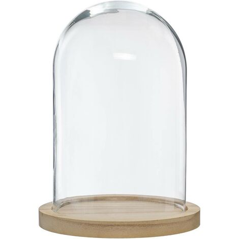Cloche in vetro e legno H26cm - Atmosphera créateur d'intérieur