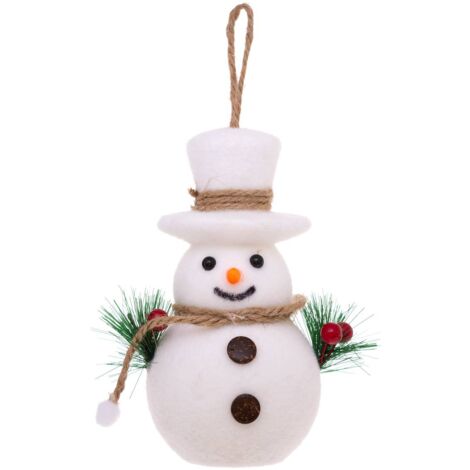 Soggetto palla pupazzo di neve 17cm polistirolo - Feeric lights & christmas (1/2)