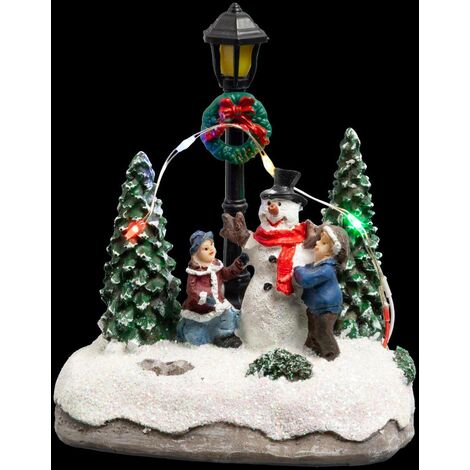 Albero di Natale con pupazzo di neve 3 - 4 LED assortiti - Feeric lights & christmas