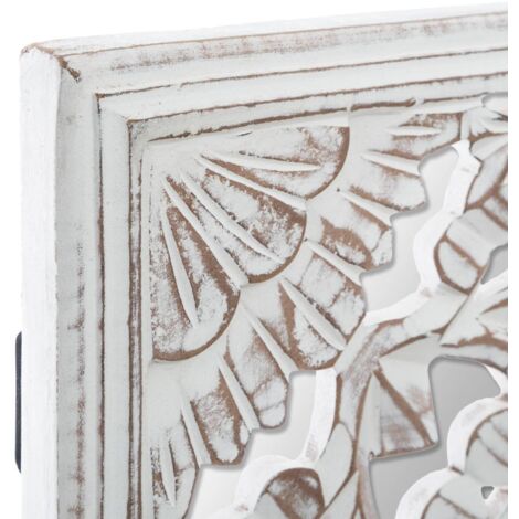 Bedding Craft Pannello Decorativo Da Parete In Legno Intagliato - Set Da 3 Pannelli 91,4x30,5 Cm, Colore Bianco - 3